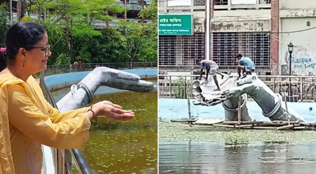 ‘অধিকাংশের দাবিতে ভাঙা হচ্ছে ভাস্কর্য!’