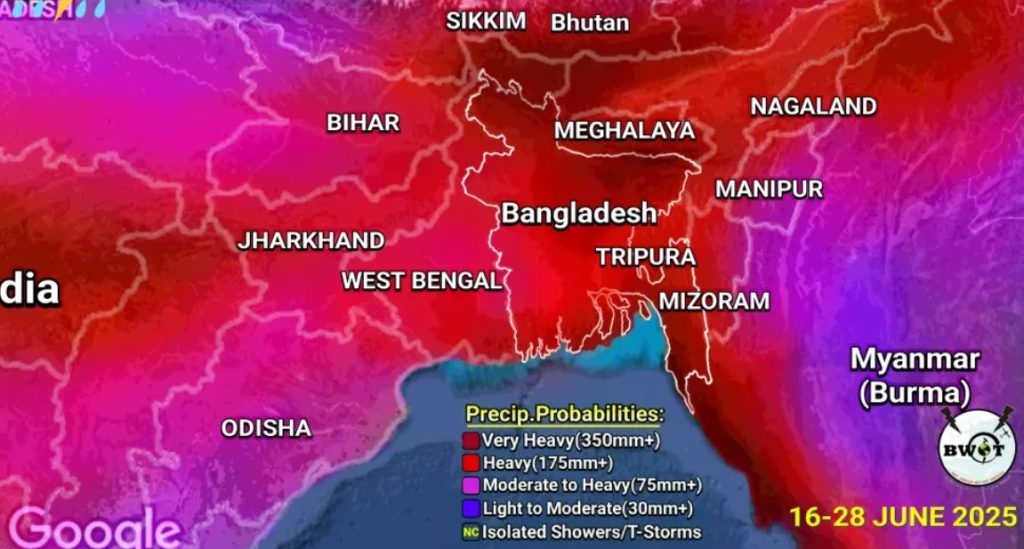 বৃষ্টি বলয় ‘রিমঝিম’র প্রভাবে বাড়ছে নদ-নদীর পানি, বন্যার শঙ্কা