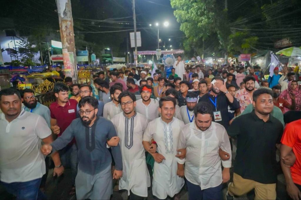 এনসিপির পদযাত্রা চলছে