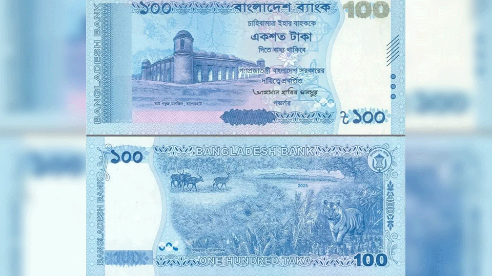 ১০০ টাকার নতুন নোট। ছবি : বাসস