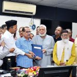 রেলভবনে আয়োজিত অনুষ্ঠানে একটি মন্দির ও দুটি মসজিদের জন্য জমি বরাদ্দ দেওয়া হয়। ছবি: প্রেস উইং