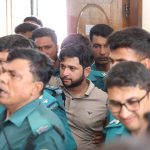 আদালতে তৌহিদ আফ্রিদি। ছবি: জান্নাতুল ফেরদাউস/টাইমস