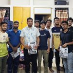 ডাকসু নির্বাচনের জনসংযোগে মাহিন সরকার। ছবি: সংগৃহীত