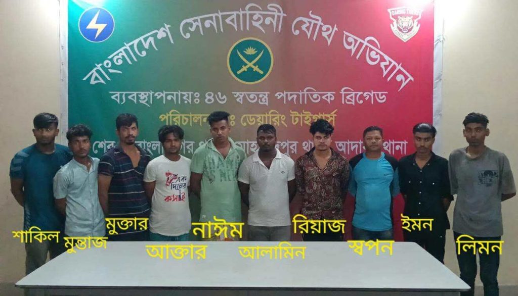 রায়েরবাজারে কিশোর গ্যাংয়ের ১০ সদস্য আটক