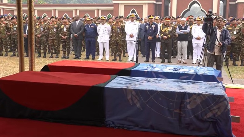 সুদানে নিহত ৬ বাংলাদেশি শান্তিরক্ষীর জানাজা সম্পন্ন