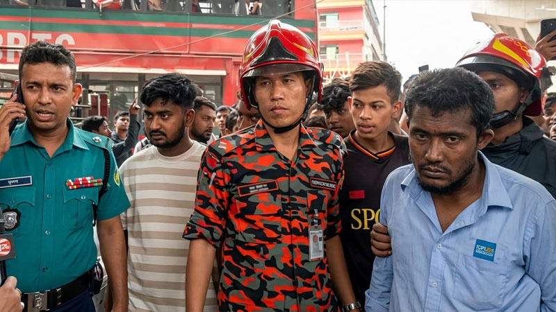 চট্টগ্রামে ফ্লাইওভারে এক ঘণ্টা ঝুলে থাকার পর যুবক উদ্ধার