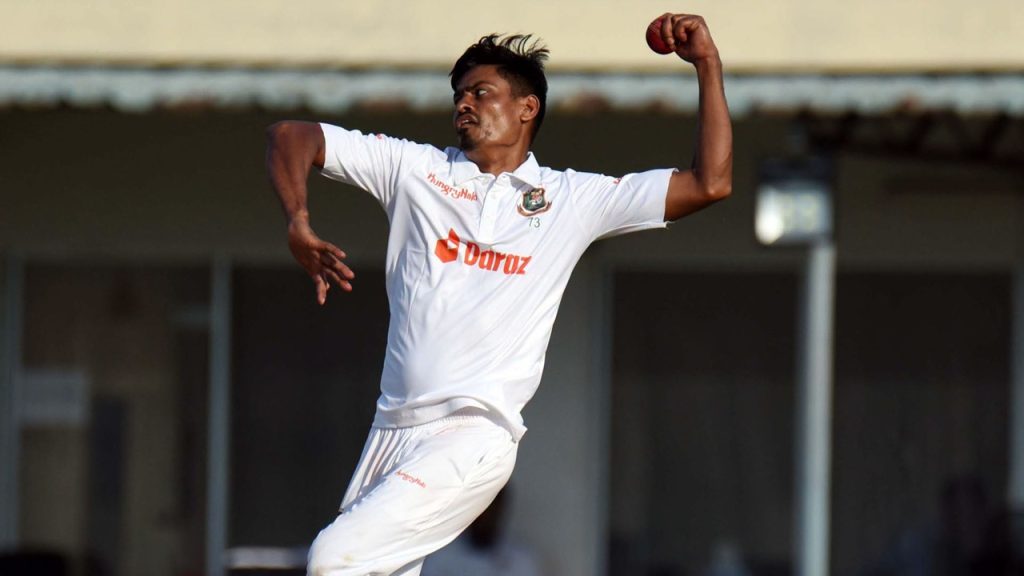 তাইজুলের ৭ উইকেটের দিনে ২৩০ রানে পিছিয়ে বাংলাদেশ
