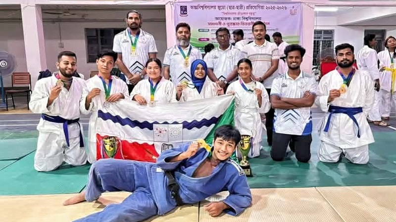 আন্তঃবিশ্ববিদ্যালয় জুডো প্রতিযোগিতায় জবির দুই স্বর্ণ