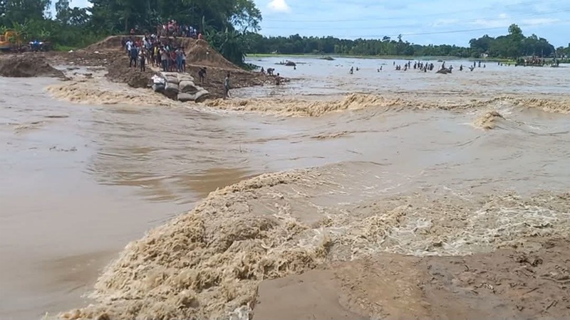 তিন দফা বন্যা ও ভাঙা বাঁধে নিঃস্ব লস্করপুর