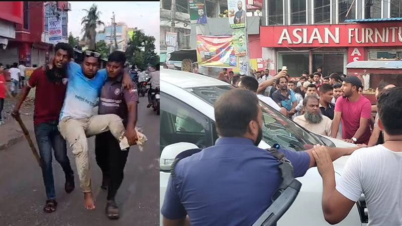 কুষ্টিয়ায় গণঅধিকার-জামায়াত সংঘর্ষে আহত ২০, আমির হামজার গাড়ি ভাঙচুর