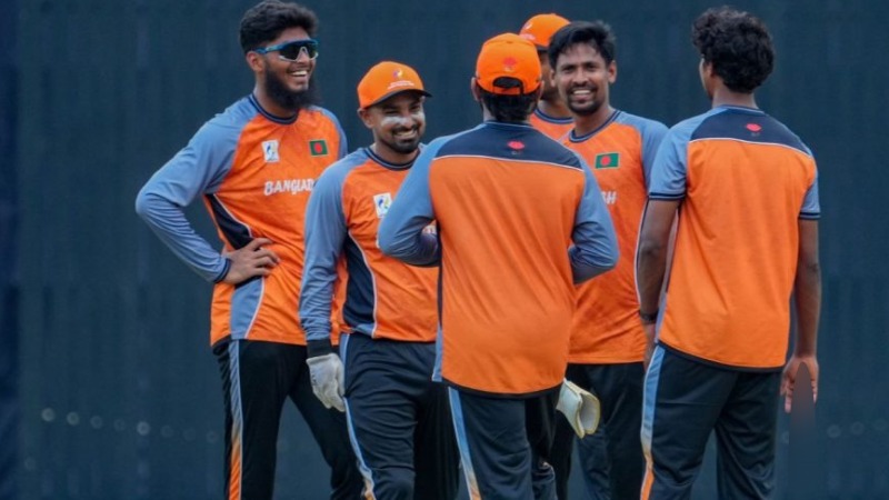 পাকিস্তানের বিপক্ষে ম্যাচের আগে অনুশীলনে বাংলাদেশ
