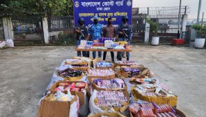 কেরানীগঞ্জ ও শোয়ারি ঘাটে ভারতীয় পণ্য ও নিষিদ্ধ পলিথিন জব্দ