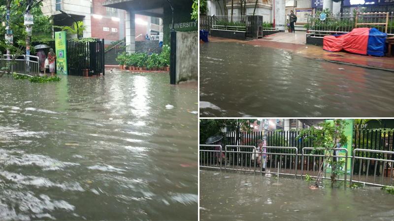 ভারী বৃষ্টিতে রাজধানীতে জনদুর্ভোগ