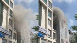 ধানমণ্ডিতে এপেক্স শোরুমে আগুন