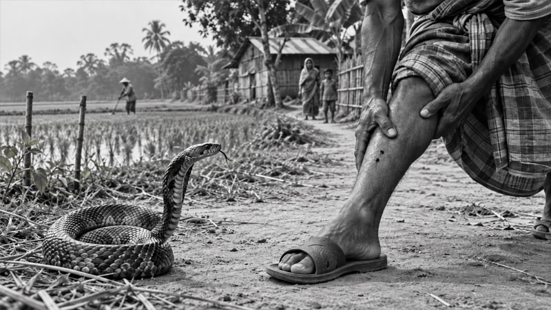 চুয়াডাঙ্গায় সাপের কামড়ে বৃদ্ধের মৃত্যু