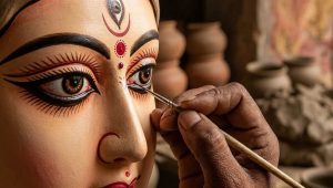 মহালয়া আজ, ঘোড়ায় চড়ে এলেন দেবী দুর্গা