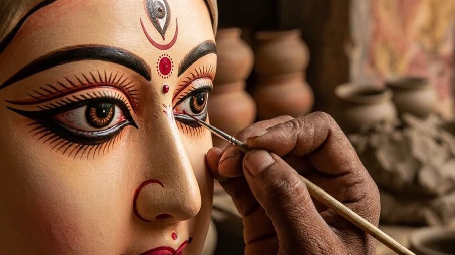 মহালয়া আজ, ঘোড়ায় চড়ে এলেন দেবী দুর্গা