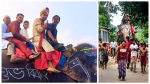 মায়ের শখ পূরণে হাতির পিঠে বিয়ে, উৎসুক জনতার ঢল