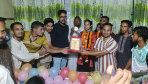 এশিয়ান গেমসে পদকজয়ী জিন্নাতকে নেত্রকোনায় সংবর্ধনা
