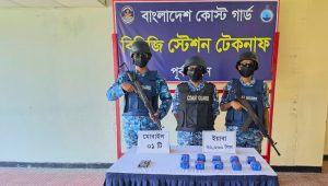 টেকনাফে কোস্ট গার্ডের অভিযানে ১ কোটি টাকার ইয়াবা উদ্ধার