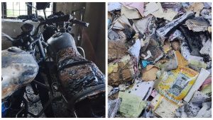 নেত্রকোনায় গ্রামীণ ব্যাংকে আগুন, পুড়ল মোটরসাইকেল-গুরুত্বপূর্ণ নথি